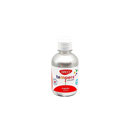 Culori tempera pentru pictura, argintiu, 250 ml, DACO