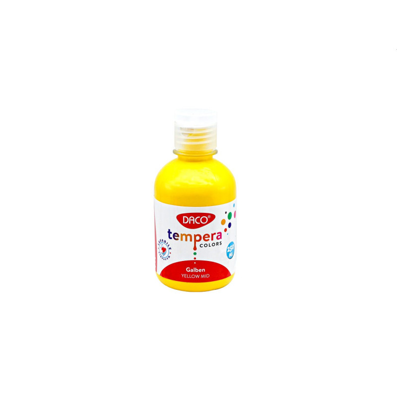 Culori tempera pentru pictura, galben, 250 ml, DACO