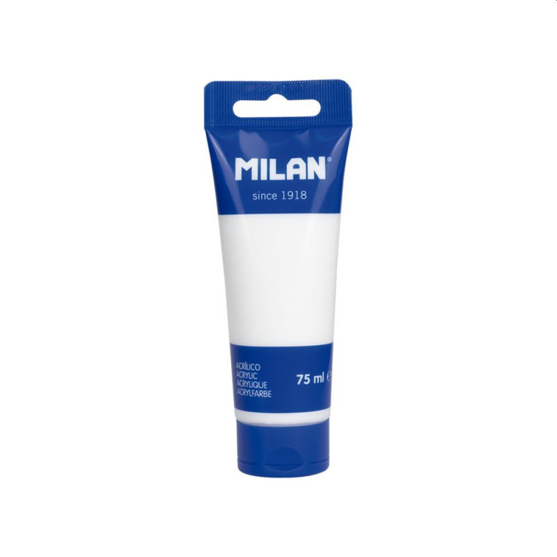 Vopsea acrilica pentru pictura, alb, 75 ml, MILAN