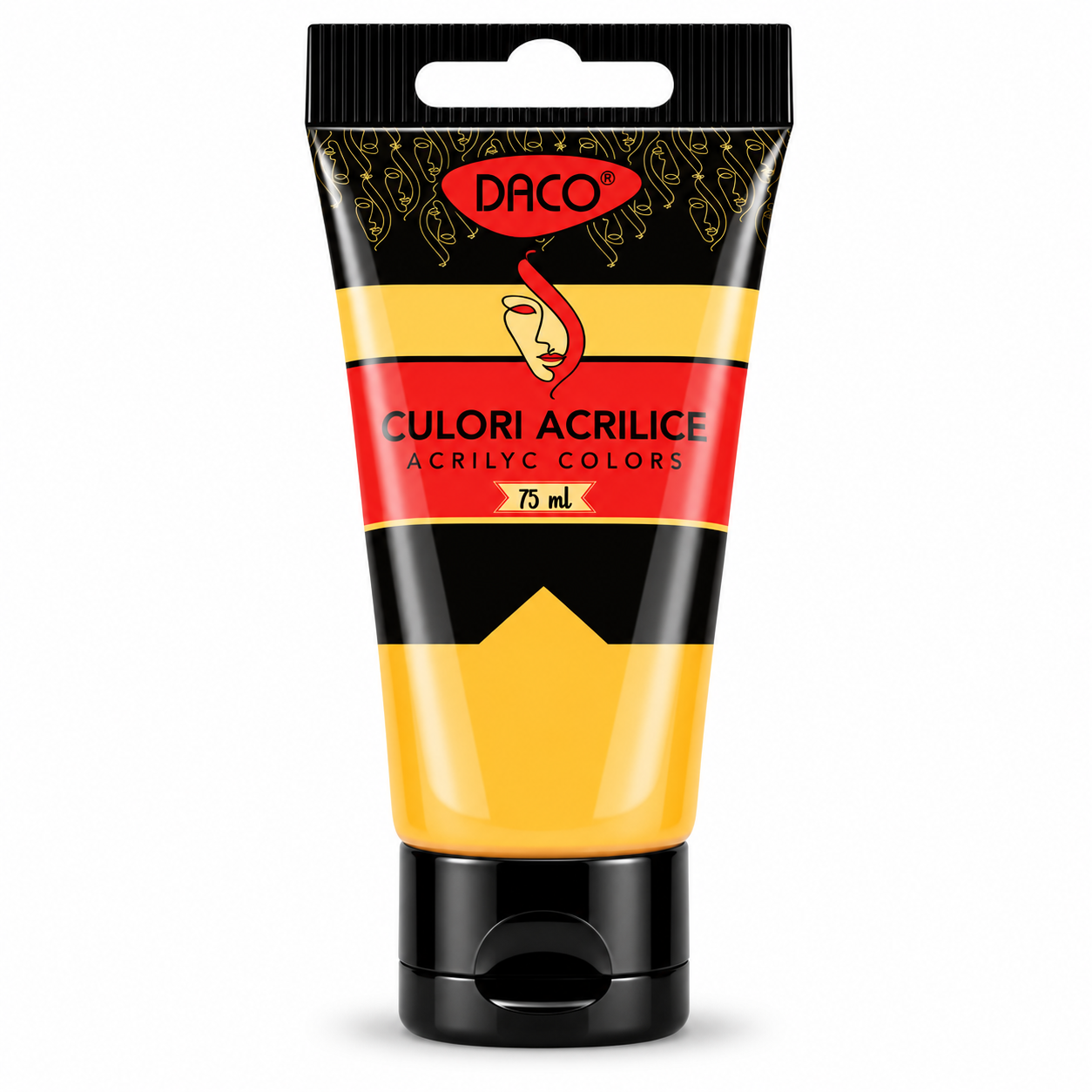 Vopsea acrilica pentru pictura, sepia, 75 ml, DACO