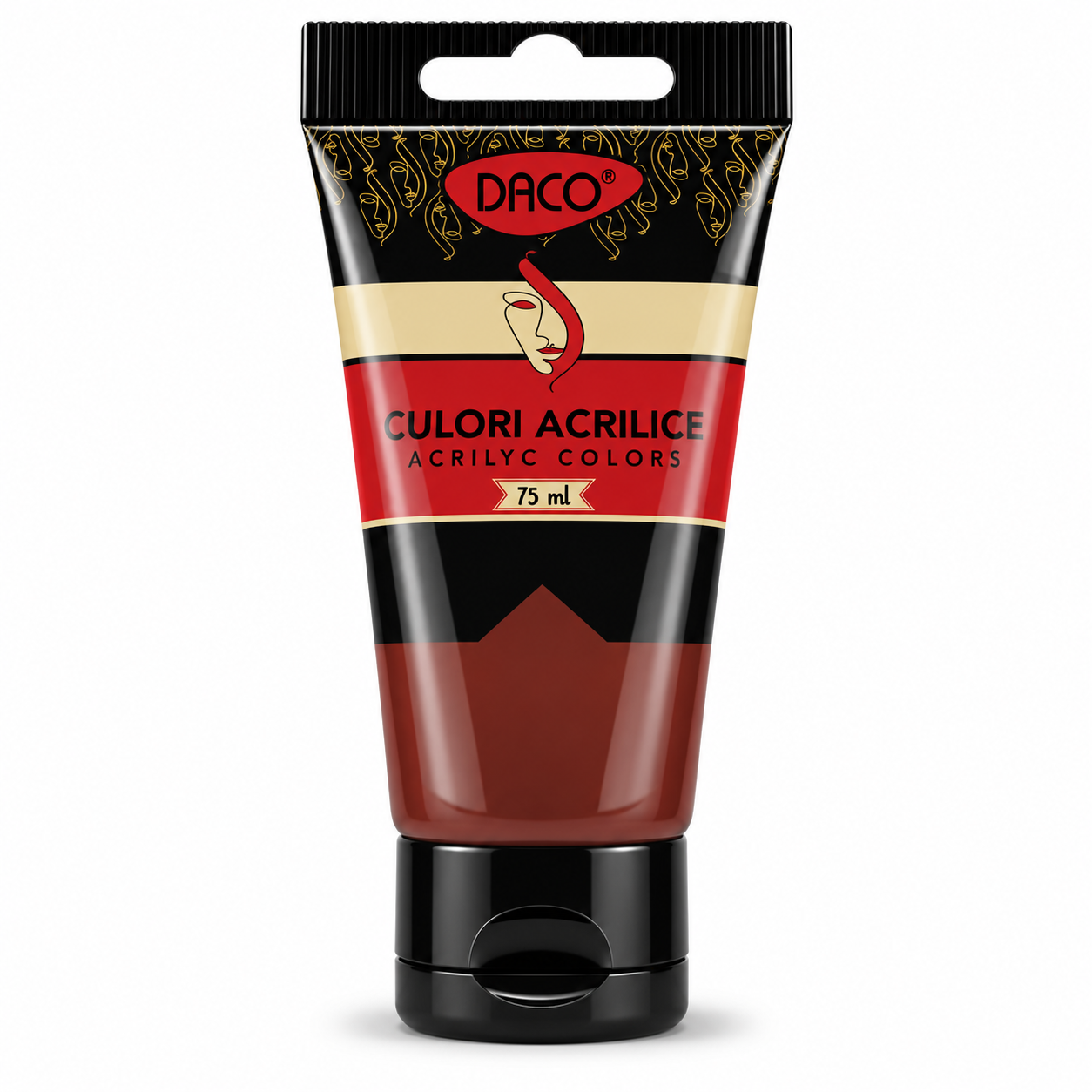 Vopsea acrilica pentru pictura, umbra arsa, 75 ml, DACO