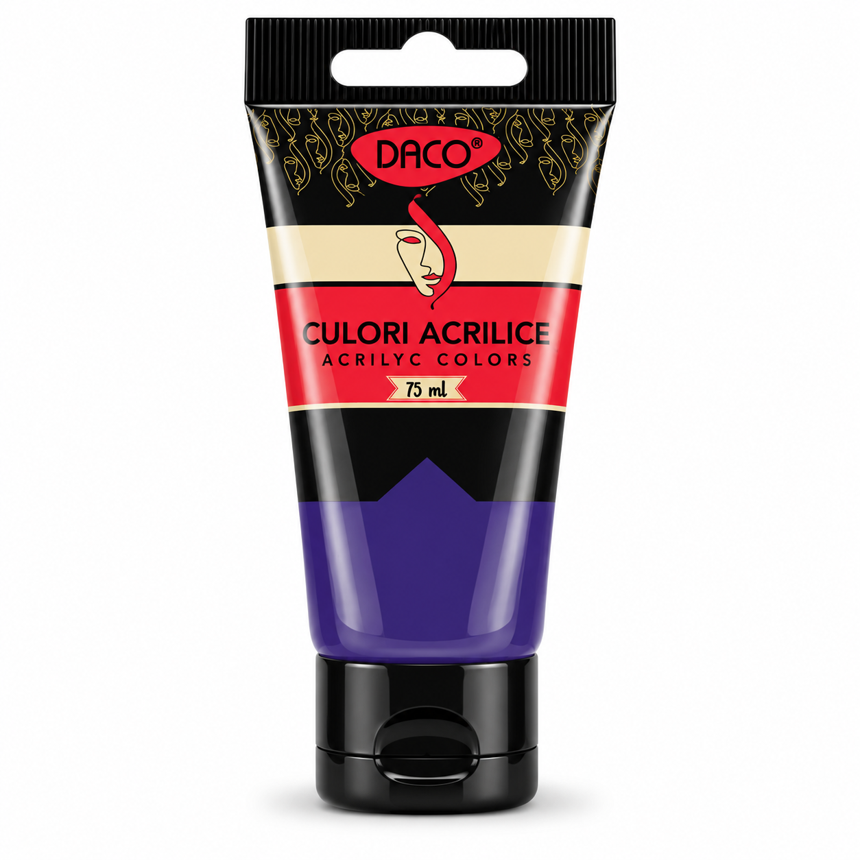Vopsea acrilica pentru pictura, violet, 75 ml, DACO