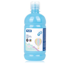 Culori tempera pentru pictura, albastru deschis pastel, 500 ml, MILAN