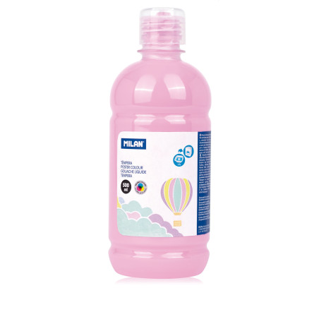 Culori tempera pentru pictura, roz pastel, 500 ml, MILAN