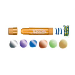 Culori tempera solide pentru pictura, metalice, set 6 culori x 10 g, CARIOCA