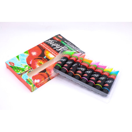 Culori acrilice pentru pictura, fluorescente, set 8 culori x 36 ml, DACO