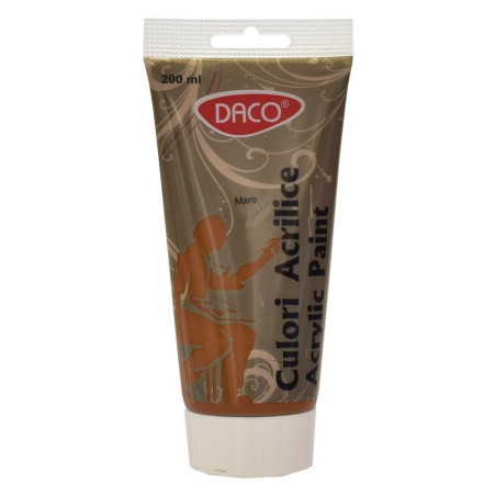 Vopsea acrilica pentru pictura, maro, 200 ml, DACO