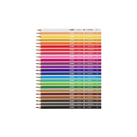 Creioane colorate in 24 culori pentru scoala si acasa, MILAN