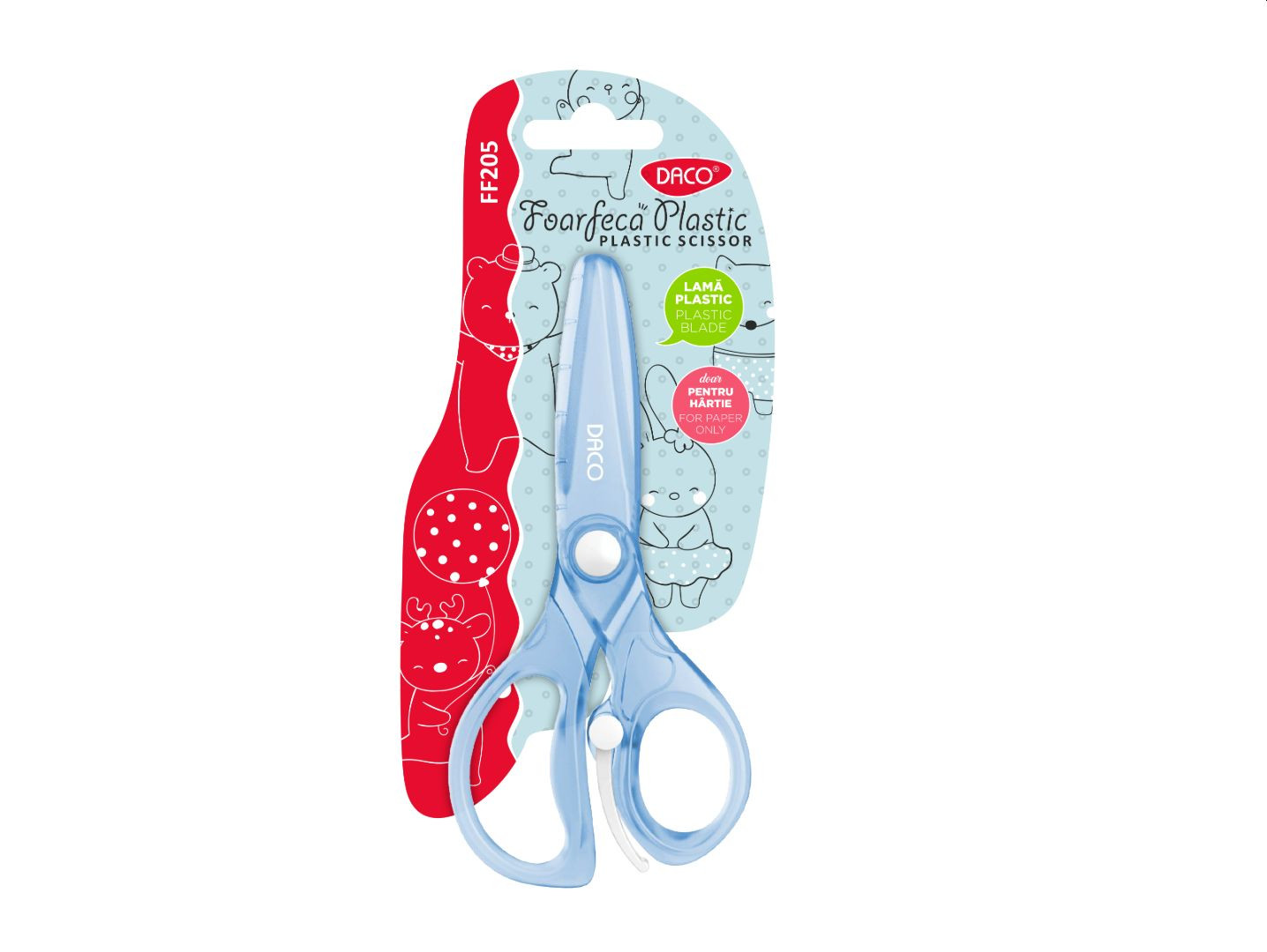 Foarfeca din plastic pentru gradinita, 13 cm, DACO