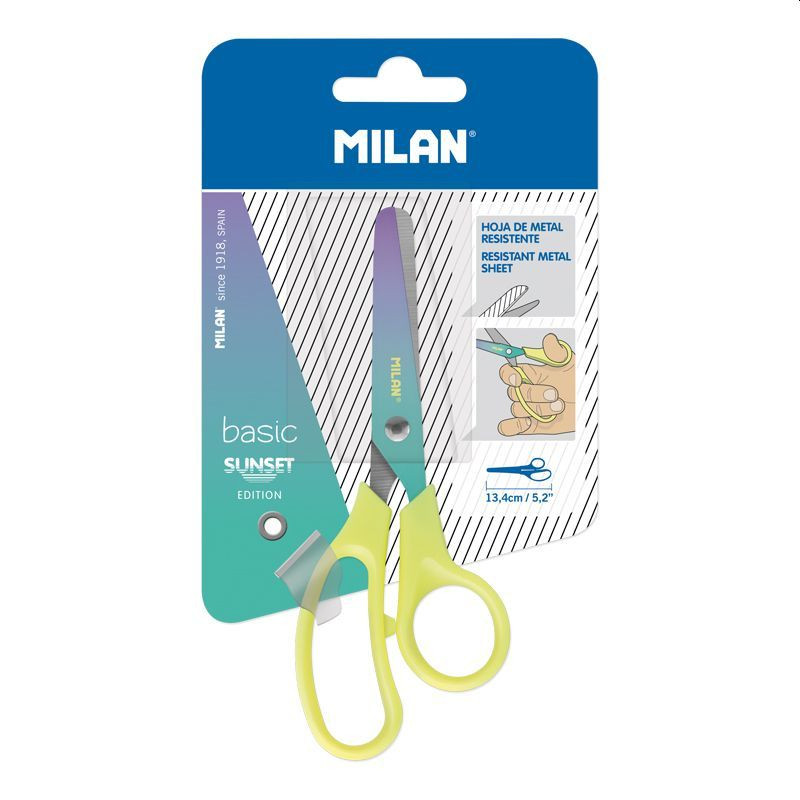 Foarfeca scolara Sunset pentru proiecte creative, 13 cm, MILAN