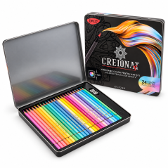 Creioane colorate Creionat in 24 nuante pastel, DACO
