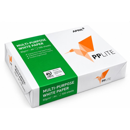Hartie copiator A4 PP LITE, 80 g/mp, 500 coli/top, pentru imprimante laser si inkjet
