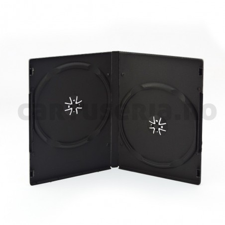 Carcase duble DVD 14 mm neagra sau transparenta
