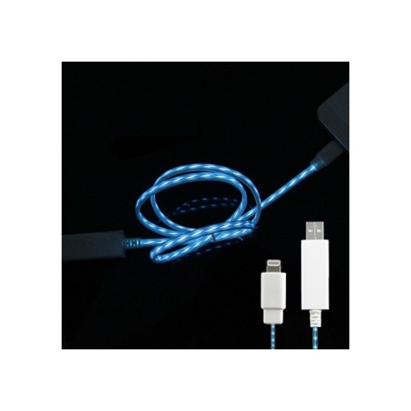 Cablu USB pentru IPHONE 5 cu efect luminos curgator