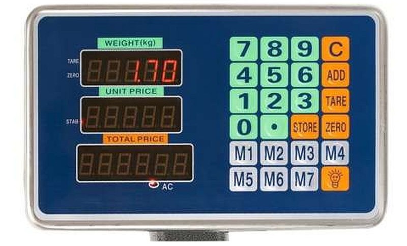 Cantar electronic industrial, afisaj LCD