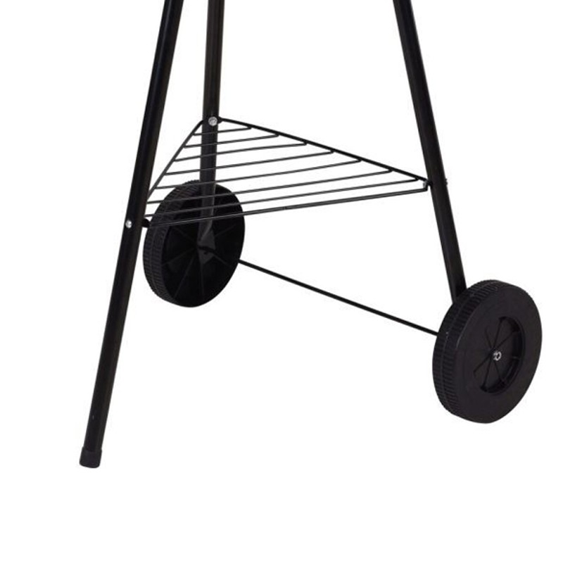 Gratar rotund cu carbuni, Koopman, Reglabil pe inaltime, Roti, Suport, Negru 2 54935